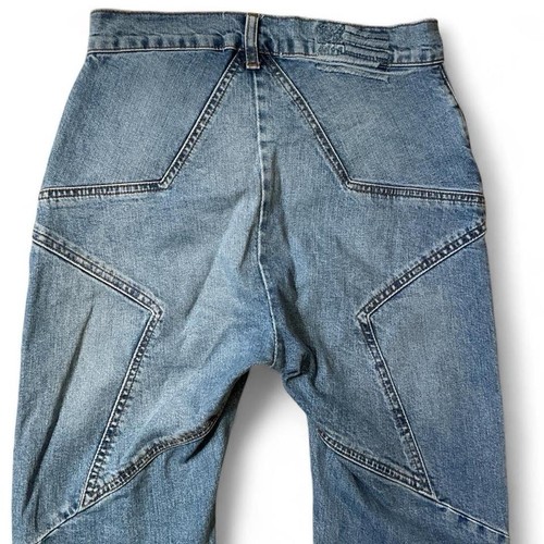 Revice High Rise Star blue denim flare jeans