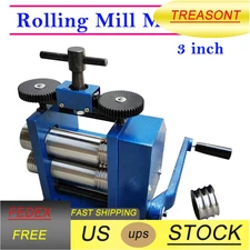 Manual Combination Rolling Mill Machine 3" 75mm Roller Mill Machine Jewelry