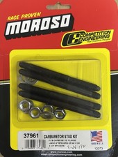 Moroso Carburetor Stud Kit 37961 3.500 In. X 516 In. Black Bullet Nose