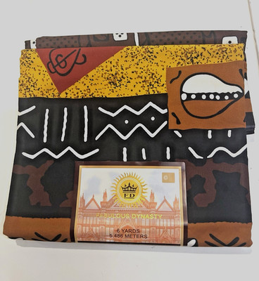 Luxury Ankara African Wax Print Fabric- 5 1/2 Yards | Beautiful, Rich &Unique