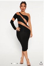 Black Cut Out Midi Dress Fashionnova Discontinued Dress
