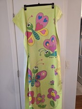 Vintage Retro 100 Cotton Beach Towel With Butterflies 58 X 30"