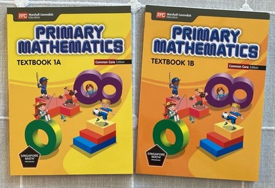 BRAND NEW 2 TEXTBOOKS Singapore Math Primary Mathematics 1st Gr Textbook 1A & 1B