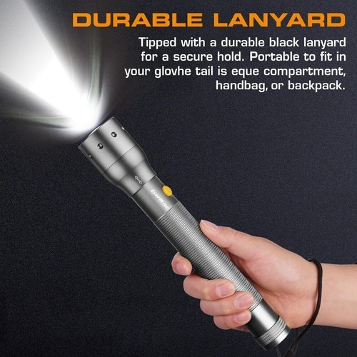 EverBrite Ultra Bright Tactical Flashlight 900 Lumen Zoomable Adjustable Focus