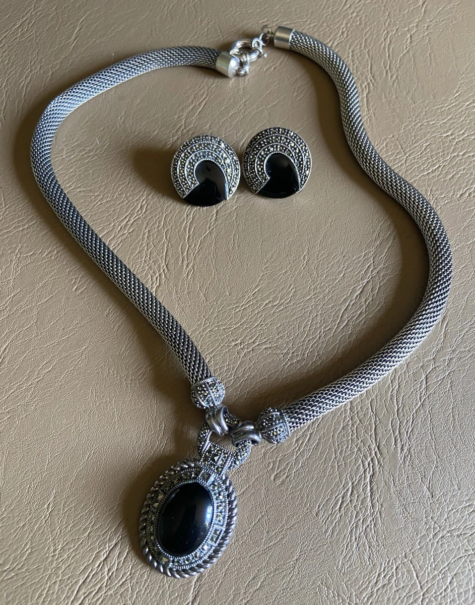 vintage sterling rhinestone necklace products for sale | eBay