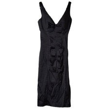 CACHÉ Little Black Ruched Midi Dress 2