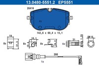 Bremsbelagsatz FÜR VW ID.4 (E21), VW ID.5 (E39) - ATE 13.0480-5551.2