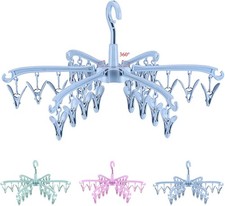 Foldable clothes rack with 24 clips, suitable...