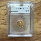 2004 G$5 1/10 oz Gold American Eagle - ICG MS 70