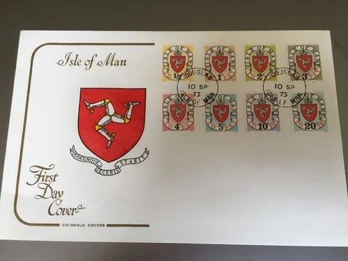 GB STAMPS RARE FIRST DAY COVER 1973 ISLE OF MAN POSTAGE DUES