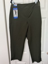 Kirkland Signature Ladies' Ankle Pant, 4 Way Stretch W/ Pockets, Green, Size L