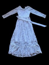 ✨ White lace dress with ribbon belt✨