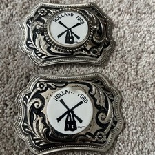 Vintage Ford Belt Buckles X 2 Holland Ford One Is Chipped