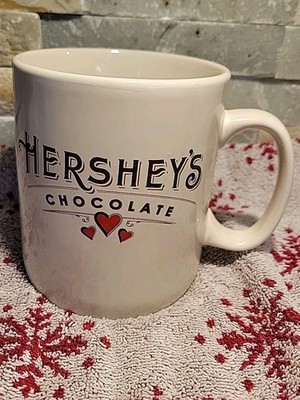 Hershey's Chocolate Ceramic LrgeMug Hot Choco Coffee W/ Hearts  Valentines Day 