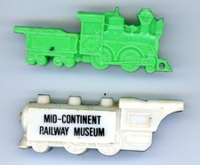 Vintage Lot Hard Plastic Train Shaped Toy Whistles Locomotive