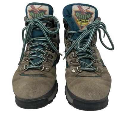 Vtg Raichle Hiking Boots Womens Sz 5 Leather  Mountaineering Trail 80s/90s