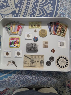 Vintage Junk Drawer Silver Dime And Gold Bar