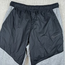 Nike Dri-Fit Men's Large Core Fleece Gray Black Jogger Sweatpants