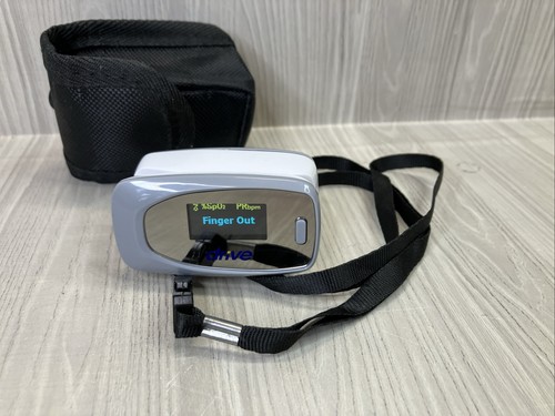 Drive Medical View SpO2 Deluxe Fingertip Pulse Oximeter MQ3200 W/ Case & Battery