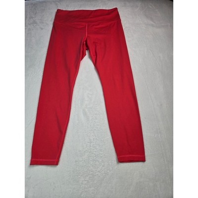 Athleta Ultra High Rise Elation Tight Coral Redl Leggings Womens Large Yoga Gym