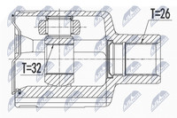 NTY Gelenksatz Antriebswelle NPW-DW-007 FüR Chevrolet Epica Daewoo Evanda Klal