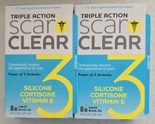 Lot Of 2 Scar Clear Triple Action Scar Treatment Liquid Brush On 03/2028 - NEW
