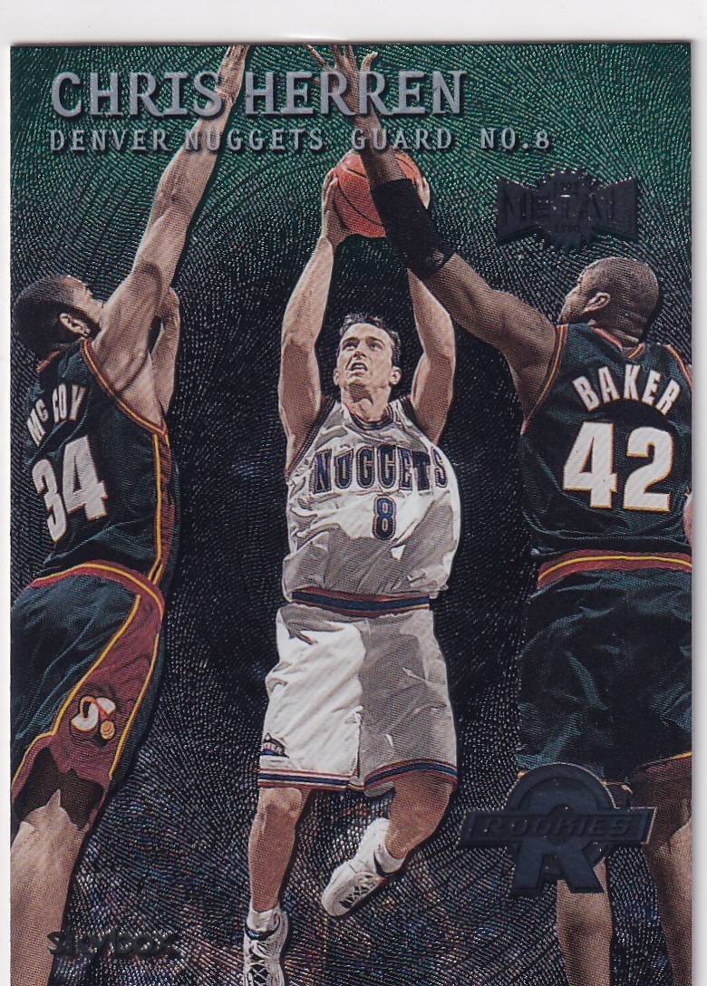 1999-00 SKYBOX METAL RC CHRIS HERREN DENVER NUGGETS ROOKIE #175 NBA z7029-10