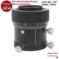 Portable 1.25-Inch M31 M42 Double Thread Telescope Focuser 10MM Focusing Stroke
