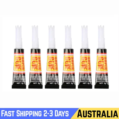 Super Glue - Pack of 6 x 3g Tubes Free AU Shipping - image 1 of 3