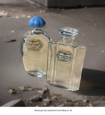 Quelques Fleurs Houbigant 2 Vintage Flakons 25ml Raritäten ca . 1950 leer 
