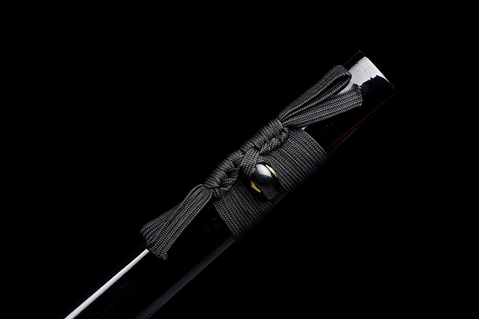 Full Tang Japanese Samurai Sword Black Dragon Ninjato Damascus Folded Steel