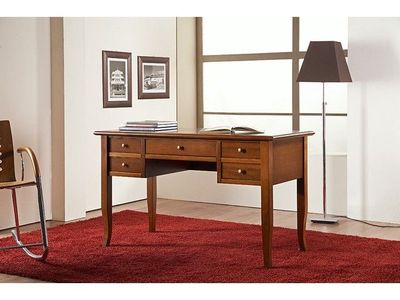 SCRIVANIA IN LEGNO, COLORE NOCE DA 130 CM