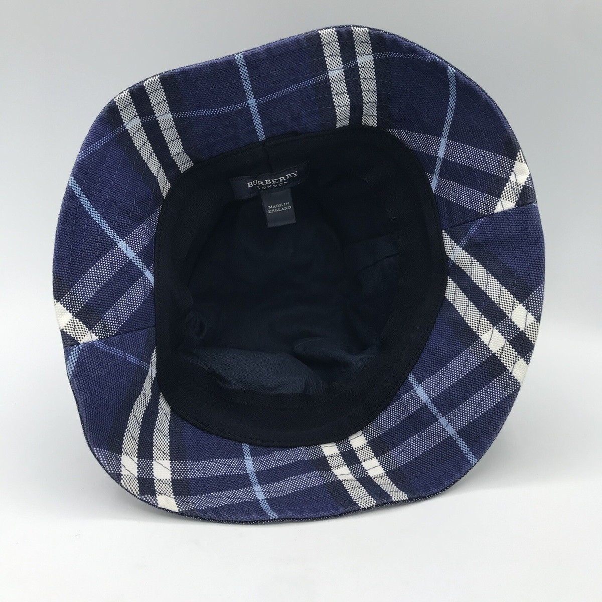 BURBERRY LONDON バケットハット　子供用　帽子　キッズ Burberry London Kids Bucket Hat Sz Small Blue Nova Check Denim