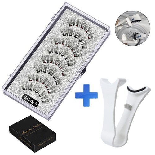 Rizador de pestañas extensión clip magnético conjunto 5 pestañas magnéticas reutilizables 3D ∂ - Imagen 25 de 28