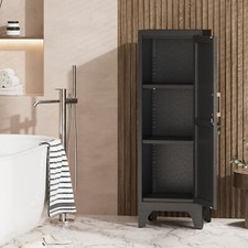 46" H Metal Pantry Cabinet Metal Storage Locker with Door and Adjustable Shelves