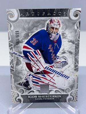 24-25 Igor Shesterkin /699 #114 New York Rangers UD Artifacts Silver
