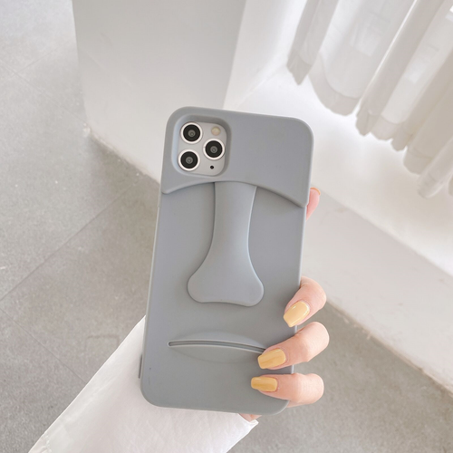 3D Cool Easter Island Silicone Case Cover Fr iPhone16 15 14 13 12 Pro Max XR 7 8 - Picture 8 of 11