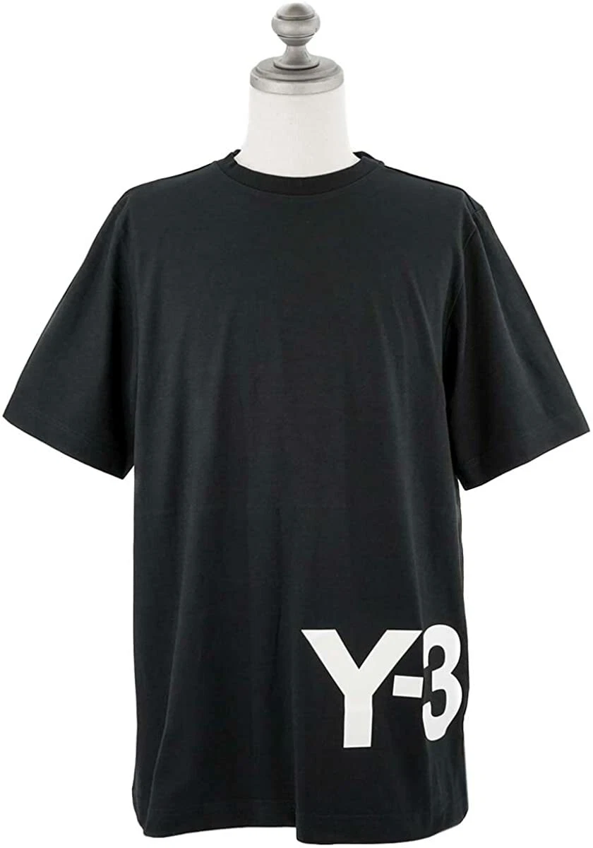 Yohji Yamamoto Y-3 M CH1 SS TEE LARGE LOGO HG6093 T-Shirt MENS BLACK M Size