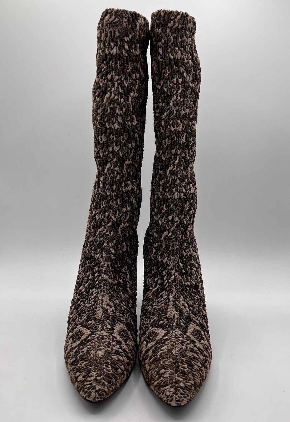 Stivali Saint Laurent Soixante tessuto elasticizzato tacco vitello 37 5 US 7 5 632445 2904