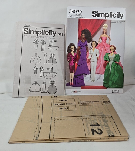 Simplicity S9939 Barbie Gowns & Suits Sewing Pattern fits 11½" Fashion Doll - Picture 3 of 4