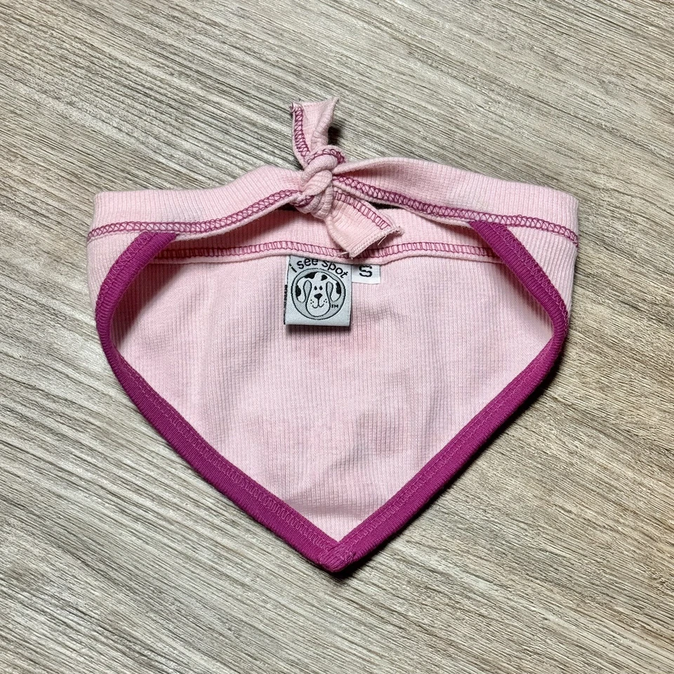 I See Spot Rosa Feliz Cumpleaños Niña Cupcake Bandana Cuello Bufanda Pequeño Perro Cachorro S Foto 3 de 3