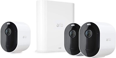 Arlo Pro 3 VMS4340P 2K QHD kabelloses Sicherheitssystem mit 3 Kameras! NEU UK LAGER!