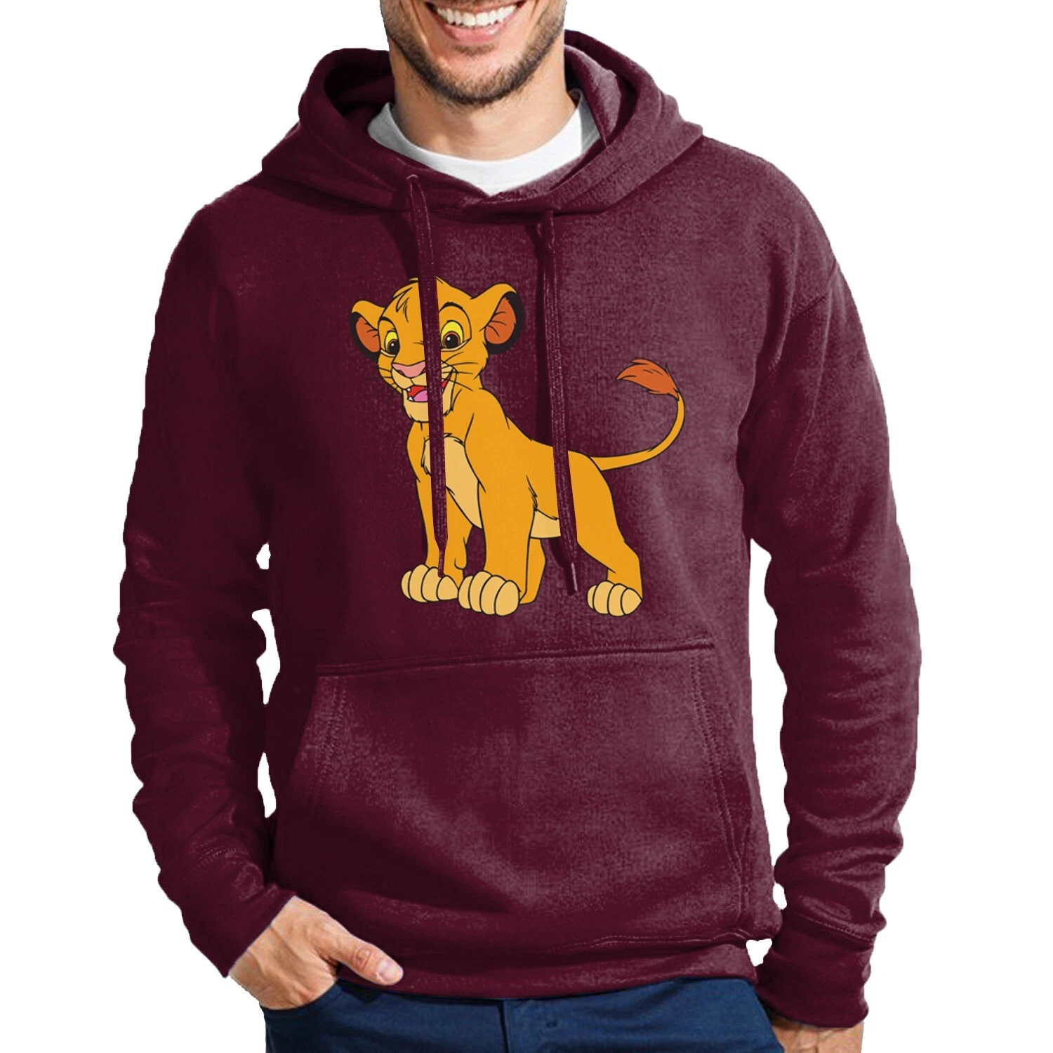 LOEWE Felpa con cappuccio uomo Simba Maglione morbido con motivo Re Leone Comodo