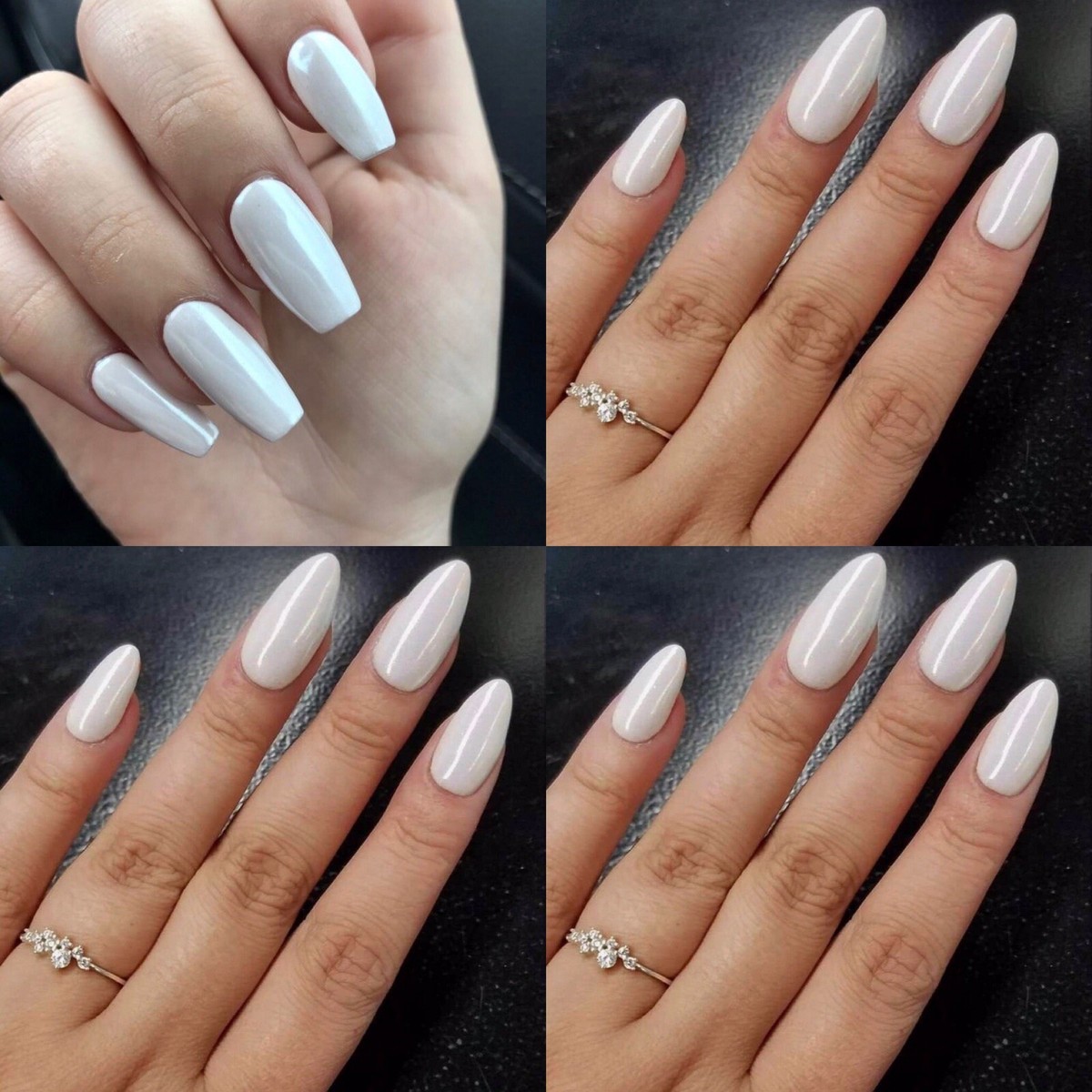 Manicure Yung Bianche Con Brillantini 149 Mila Immagini, Foto