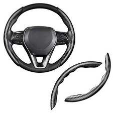 Carbon Fiber Steering Wheel Cover - Anti-Slip, Comfortable Grip for Men/Women...