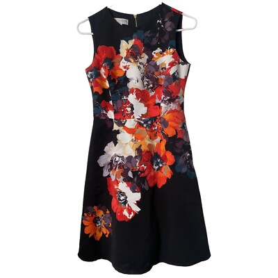 Maggy London Petite Henrietta Floral Print A-Line Dress, Size 2P, EUC! 