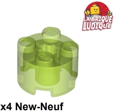 Lego 4x Runde Stein Brick Round 2x2 Hellgrün Trans Bright Green 3941 NEU