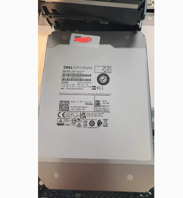New Dell 20T SAS HDD 3.5" 12gbps RPM 1.2K R3G03 NT45N 0R3G03 0NT45N without tray - Image 2 of 2