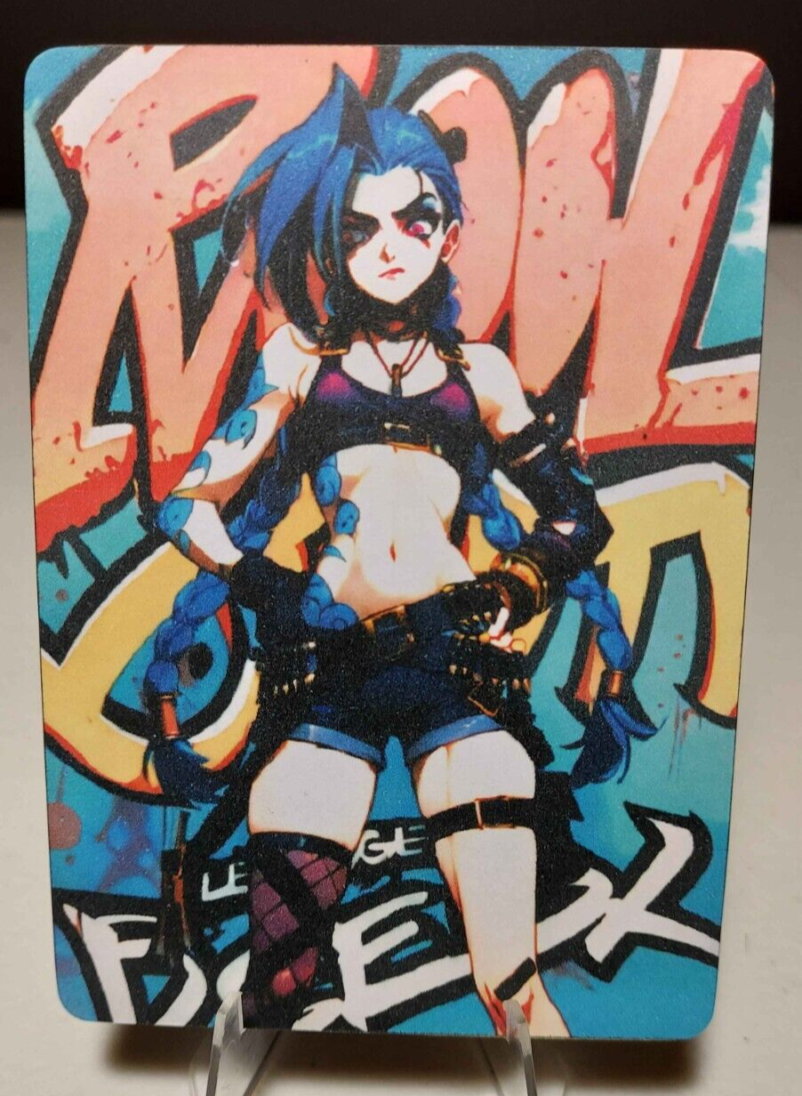 Jinx Full Art Goddess Story League of Legends Waifu Trading Card