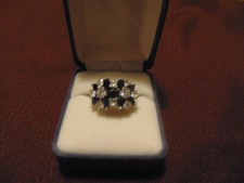 3.50 Black and White Sapphire Ring